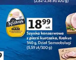 Auchan Szynka konserwowa z piersi kurczaka Krakus oferta