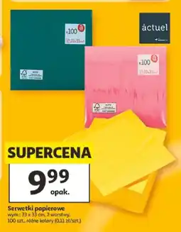 Auchan Serwetki papierowe Actuel 33x33 cm oferta