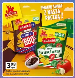 Auchan Krakersy mini smak BBQ Lajkonik oferta