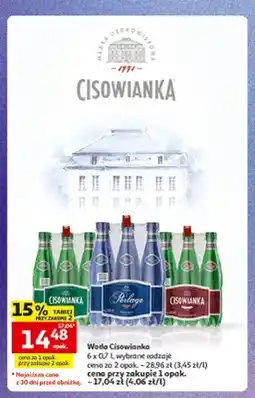 Auchan Woda mineralna Cisowianka 6-pak oferta