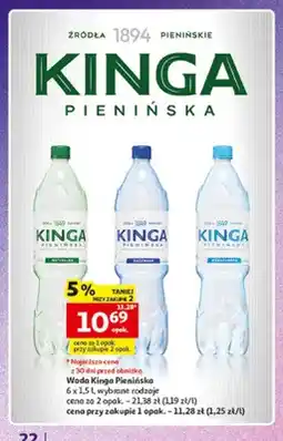Auchan Woda mineralna Kinga Pienińska 6-pak oferta