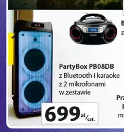 Auchan PartyBox Blaupunkt PB08DB z Bluetooth i karaoke z 2 mikrofonami w zestawie oferta