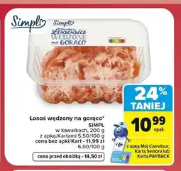 Carrefour Łosoś wędzony na gorąco Simpl w kawałkach oferta