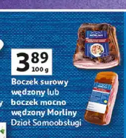 Auchan Boczek surowy wędzony Morliny oferta