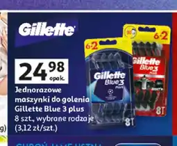 Auchan Jednorazowe maszynki do golenia Gillette Blue 3 plus oferta