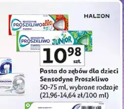 Auchan Pasta do zębów dla dzieci Sensodyne Proszkliwo Junior oferta