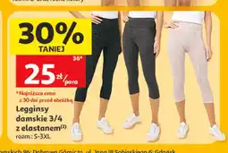 Auchan Legginsy damskie 3/4 z elastanem Inextenso oferta