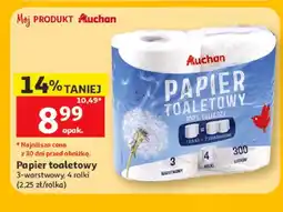 Auchan Papier toaletowy Auchan 3-warstwowy oferta