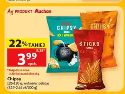 Auchan Chipsy o smaku soli i winegret Auchan oferta