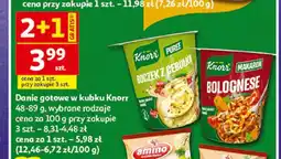 Auchan Danie gotowe w kubku Knorr Puree Boczek z cebulką oferta