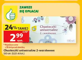 Auchan Chusteczki uniwersalne 2-warstwowe oferta