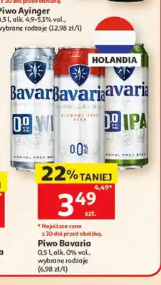 Auchan Piwo bezalkoholowe Bavaria 0,0% Original oferta