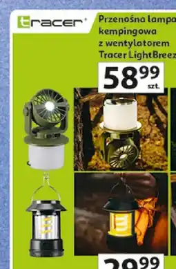 Auchan Przenośna lampa kempingowa z wentylatorem Tracer LightBreeze oferta