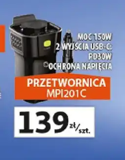 Auchan Przetwornica Manta MPI201C moc 150W 2 wyjścia USB-C PD30W ochrona napięcia oferta