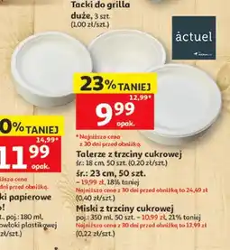 Auchan Talerze z trzciny cukrowej Actuel śr. 18 cm oferta