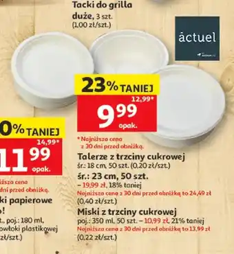 Talerze z trzciny cukrowej Actuel śr. 18 cm