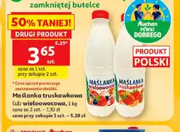 Auchan Maślanka truskawkowa Pewni Dobrego Auchan oferta