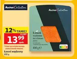 Auchan Łosoś wędzony na zimno plastry Auchan Collection oferta