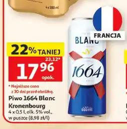 Auchan Piwo Kronenbourg 1664 Blanc 4-pak oferta