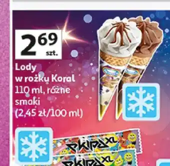 Auchan Lody w rożku Koral oferta