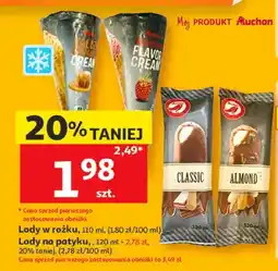 Auchan Lody w rożku Auchan oferta
