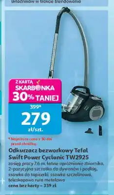 Auchan Odkurzacz bezworkowy Tefal Swift Power Cyclonic TW2925 oferta