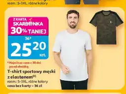 Auchan T-shirt sportowy męski z elastanem Inextenso oferta