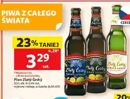 Auchan Piwo bezalkoholowe Zlatý Český Černý Citron oferta