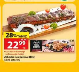Auchan Żeberka wieprzowe BBQ wolno gotowane Morliny oferta