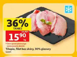 Auchan Tilapia filet bez skóry mrożony oferta