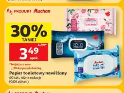 Auchan Papier toaletowy nawilżany Auchan 2w1 Intima oferta