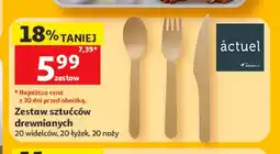 Auchan Zestaw sztućców drewnianych Actuel oferta