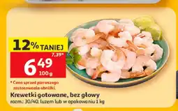 Auchan Krewetki gotowane bez głowy oferta