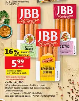 Auchan Kiełbaski bekonowo-serowe JBB Bałdyga oferta