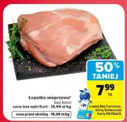 Carrefour łopatka wieprzowa oferta