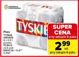 Carrefour Piwo TYSKIE GRONIE oferta