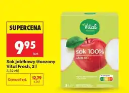 Biedronka Sok jabłkowy tłoczony Vital Fresh, 3 l oferta