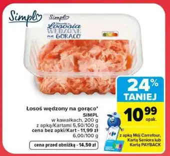 Carrefour Łosoś wędzony na gorąco oferta