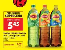 Biedronka Napój niegazowany Ice Tea Lipton, 1,5 l oferta