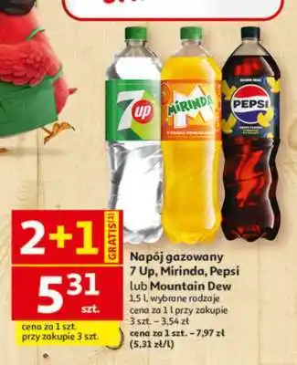 Auchan Napój gazowany 7 Up, Mirinda, Pepsi lub Mountain Dew oferta