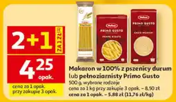 Auchan Makaron w 100% z pszenicy durum lub pełnoziarnisty Primo Gusto oferta
