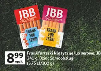 Auchan Frankfurterki klasyczne lub serowe, JBB oferta