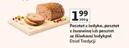 Auchan Pasztet z indyka, pasztet z żurawiną lub pasztet ze śliwkami Indykpol oferta