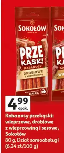 Auchan Kabanosy przekąski oferta
