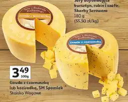 Auchan Gouda z czarnuszką lub kozieradką, SM Spomlek oferta