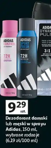 Auchan Dezodorant damski lub męski w sprayu Adidas oferta