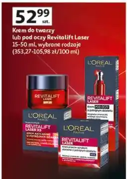Auchan Krem do twarzy lub pod oczy Revitalift Laser oferta