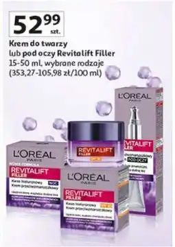 Auchan Krem do twarzy lub pod oczy Revitalift Filler oferta