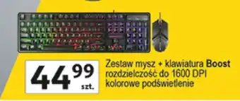 Auchan Zestaw mysz + klawiatura Boost oferta
