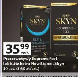Auchan Prezerwatywy Supreme Feel lub Elite Extra Nawilżenie oferta